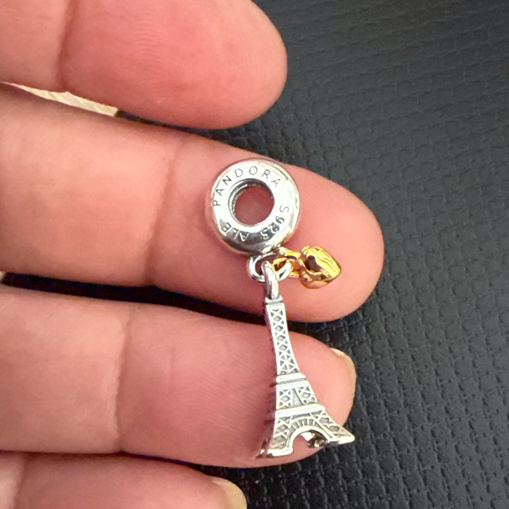 Pandora Silver And Gold Eiffel Tower Charm